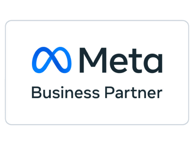 Meta Business Partner Badge, showing qualification in Facebook Ads and Instagram Ads